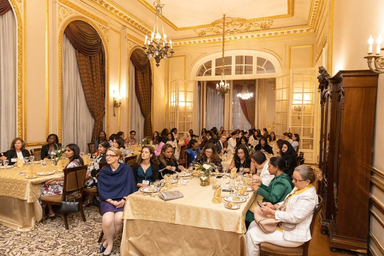 The Sawari Ventures dinner in a Diplomatic Club hall.