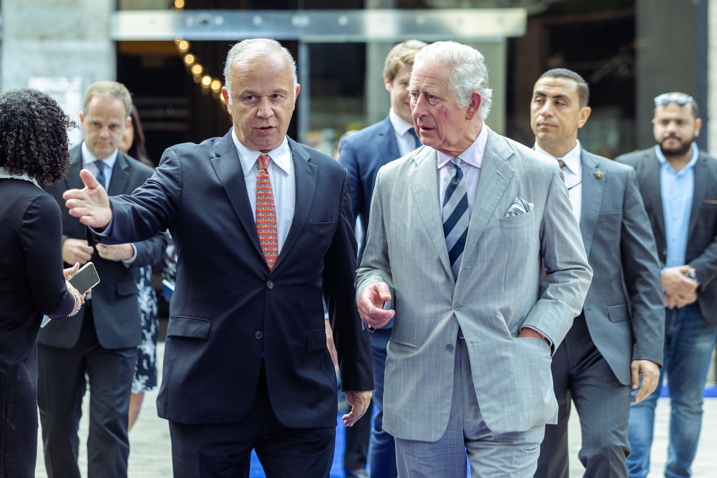 HRH The Prince of Wales, now King Charles III, with his hosts at StartEgypt 2021.