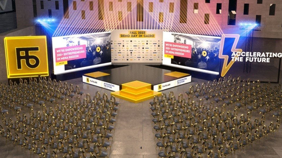 3D render of the main stage and audience seating.