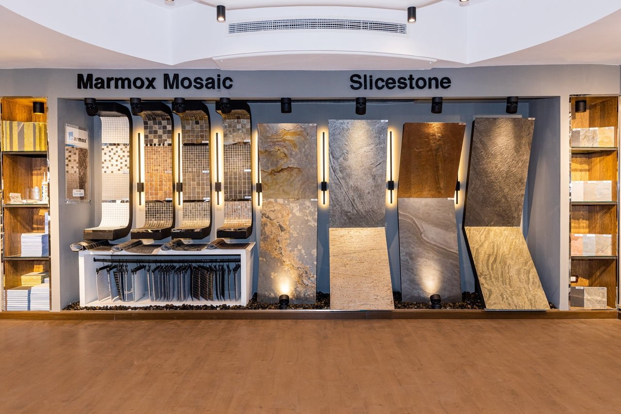 جدار عينات Marmox Mosaic و Slicestone.