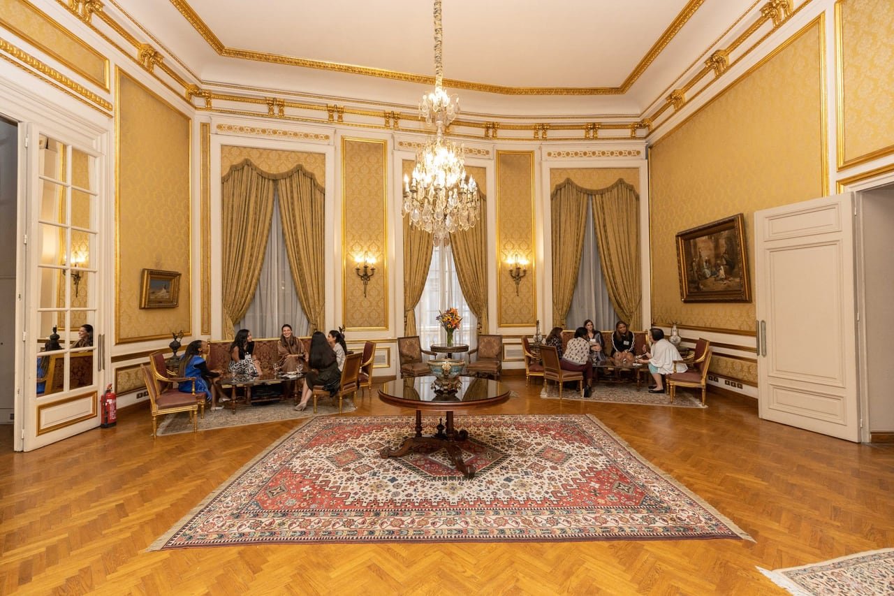 The Diplomatic Club’s grand hall before the evening began.