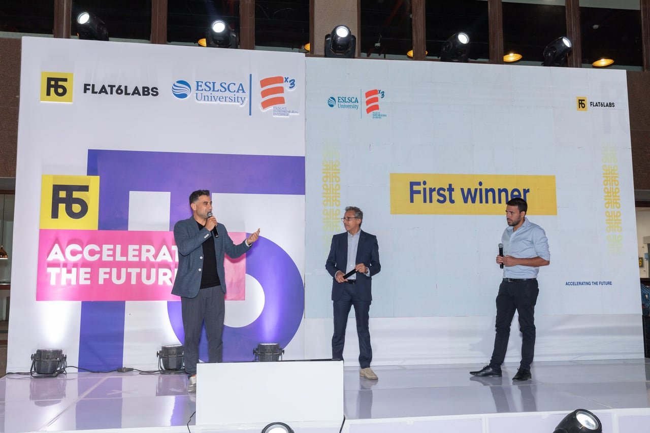 The first winner announced on stage.