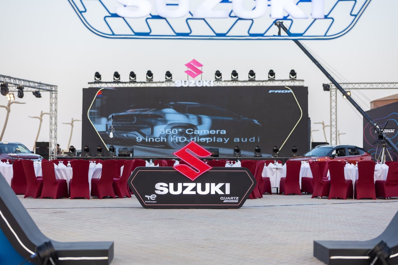 Suzuki car launch: the venue ready before doors opened